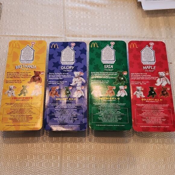 New in box vintage set of McDonalds Happy Meal Ty international beanie baby - Picture 2 of 14
